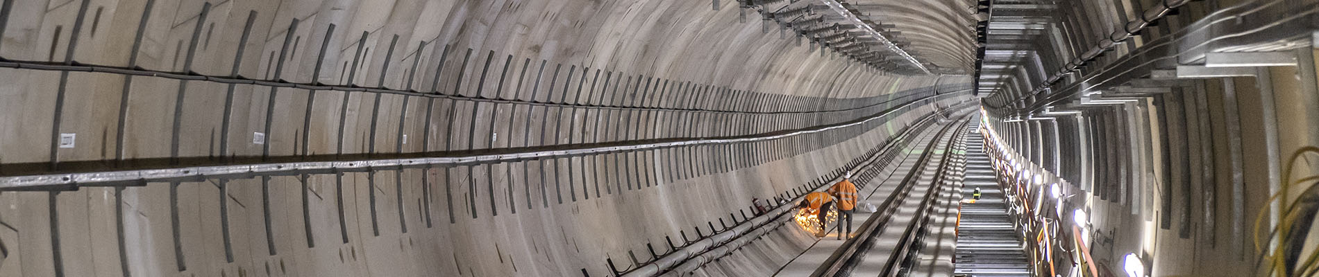 Machinery inside tunnel 